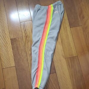 Aviator Nation Gray Stripe Sweatpants Size Small